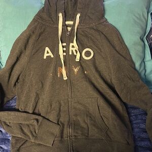 Aeropostale Women's Grey Zip Up Jacket